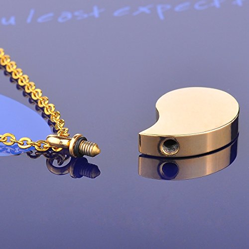 HOUSWEETY-Cremation-Jewellery-Stainless-Steel-Teardrops-Urn-Pendant-Necklace-Memorial-Ash-Keepsake