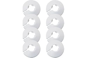 TEOZBLU 8 Piezas Cubre Radiador,Cubre Radiador RosetóN, DiáMetro Interno 17 Mm, Cubre Tubo Radiador Collares PláSticos, Rosetones Para Tubos, Cubre Tubos Radiador