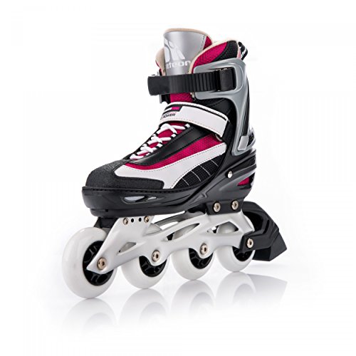 METEOR® XRide 100 Patins de Roues Alignées | Enfants | Femmes | Hommes | Inline Skates | Tailles 31-34 / 35-38 / 39-42 | ABEC 7 Carbone , dimension:S (31-34);Couleur:rouge