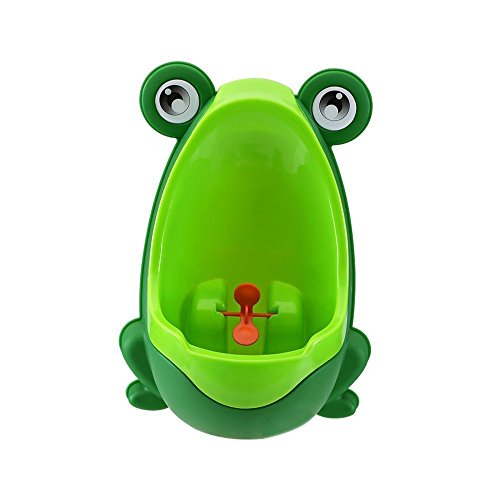 Vktech Stylish PP Frog Children Stand Vertical Urinal Wall-Mounted Urine Groove (Green)