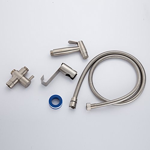 CIENCIA Bidet-Handbrause für Toilette Sprayer Premium Edelstahl Sprüher Shattaf Komplett Bidet Set für WC(WS024AF) - 7