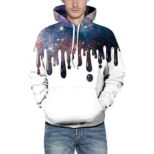 Preisvergleich Produktbild Hmeng Männer Muster Drucken Athletische Pullover Mode Hoodies Sweatshirts (Weiß, 3XL)