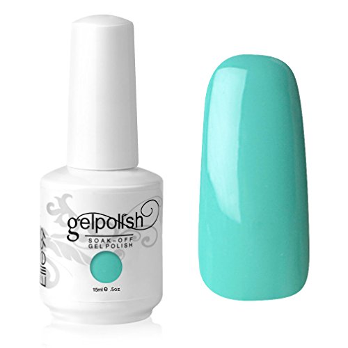 Elite99 Gelish UV LED Gel auflösbarer Nagellack Nagelgel Gellack Mintgrün Pastell Grün (1 x 15 ml)