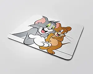 ABLOE Tom & Jerry Music Headphone Pattern Printed Mouse pad for PC / Printed Mouse Pad Gaming Mouse Pad for Laptop/Computer (Gifts for Men/Women/Girl/Boys) Size 8x7 Inches(Pack of 1) MPD 16