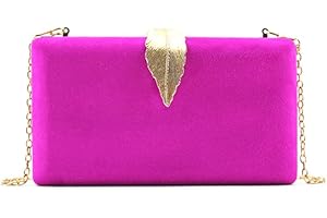 MODELISA - Bolso De Mano Clutch Fiesta Noche Hoja De Adorno Mujer