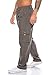 Produktbild Benk Herren Cargo Hose Cargo Pants Unifarbe Arbeitshose Cargohose Cargopants Dehnbund (QDA-14 Grau, M)