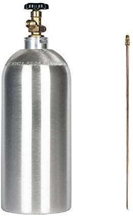 10lb co2 New Aluminum Cylinder with Siphon Tube CGA320 Valve by Beverage Elements