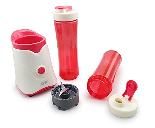 Standmixer Universalmixer Smoothie Mixer Blender Zerkleiner Ice Crusher 300 Watt Farbe Rot 2 Trinkflaschen - 2
