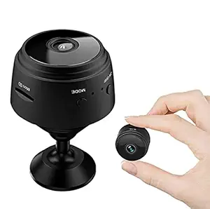 M & V Solutions Tiny Camera Full Hd with Night Vision and Motion Detection Smallest Mini Magnet Cam with Audio and Video Live Feed WiFi with Mobile App Wireless Recording 1080p