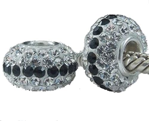 ONE GENUINE SOLID STERLING SILVER 925 AUSTRIAN CRYSTAL CHARM BEAD TO FIT PANDORA, TROLLBEADS, CHAMILIA, BIAGI, BACI, TEDORA, AMORE AND ANY SIMILAR 3MM BRACELETS