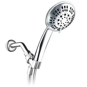 ALTON SHR20970 Brass, SS-304 Grade, ABS 5-inch Shower Head With Hose Pipe, Arm And Adjustable Bracket, Chrome Finish