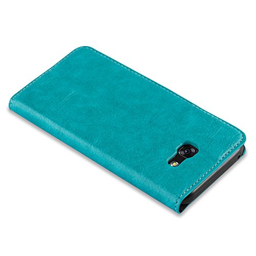 Samsung Galaxy A5 2017  7  Funda Estilo Libro de Cuero Sint  tico en TURQUESA PETROL de Cadorabo  Dise  o IM  N INVISIBLE      Cubierta Protectora con Cierre Magn  tico  Tarjetero y Funci  n de Suporte     Protecci  n Carcasa Caja Etui Case Cover