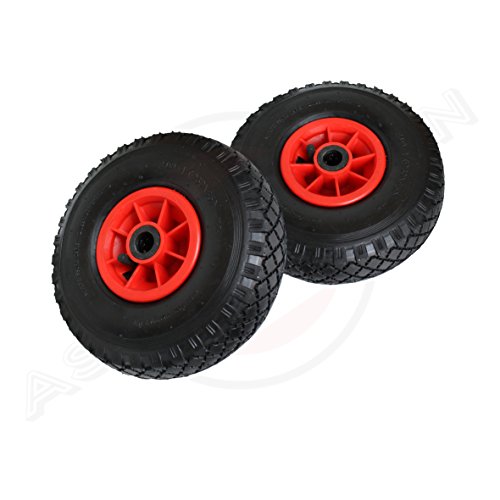 2 Stück Rad 260/85/25* Reifen 3.00-4 PR2 Sackkarrenrad Sackkarren Bollerwagen Tragkraft 136 kg