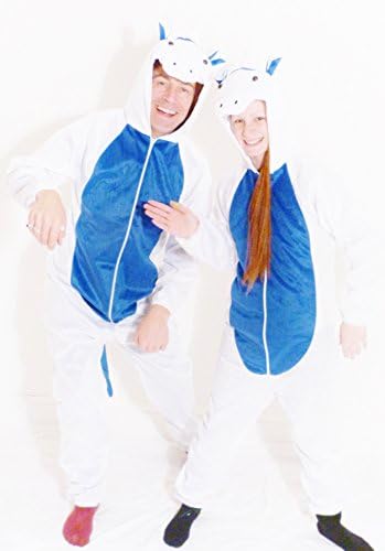 Unicorn Animal Onesie Adult UNISEX Pyjamas Romper All-in-One Fancy Dress Costume (Unisex: L/XL)