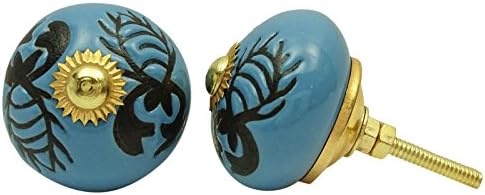 Decorative Cabinet Door Crab Unique Kitchen Ceramic Drawer Pull Knobs 1 Pair