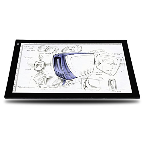 BAYTTER® 12V dimmbare LED A3 Leuchttisch Leuchtplatte Mangazeichnen Leuchtkasten handlich - 2