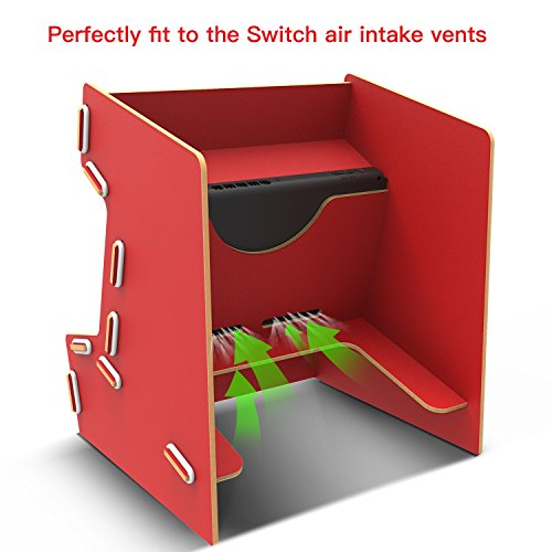 Nintendo Switch Arcade Cabinet Stand, Myriann Einzigartig Pure Hand Gemacht Arcade Schrank für Nintendo Switch Cool Gaming Erfahrung Bringt Nostalgie Zurück (Rot) - 3