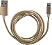 Produktbild Peter Jäckel USB Data Cable für Apple iPhone Lightning Rubber Gold mit Sync- und Ladefunktion