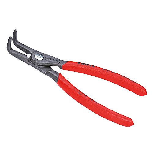 Knipex Precision Circlip Pliers for external circlips on shafts grey atramentized, with non-slip plastic coating 140 mm (self-service card/blister) 49 11 A1 SB
