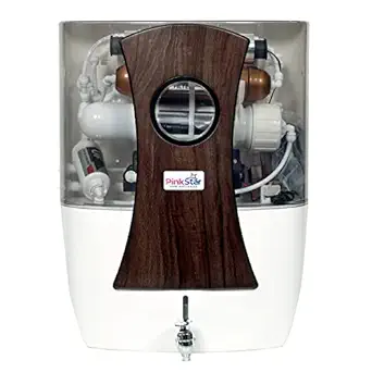 PinkStar White With Wooden Finish Water Purifier with RO+COPPER+UF+TDS CONTROLLER Water Purifier for Home For Kitchen