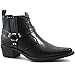 Produktbild MENS US BRASS BLACK ANKLE HARNESS BOOTS SIZE UK6 - 12 EASTWOOD M183A KD-Black-UK 10 (EU 44)