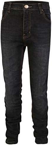 New Boys Kids Five Pocket Dark Designer Branded Skinny Slim Fit Denim Chino Casual Jeans Trouser