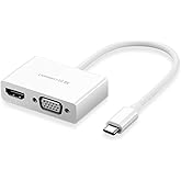 Ugreen Type-C to HDMI-VGA D&ouml;n&uuml;şt&uuml;r&uuml;c&uuml; Adapt&ouml;r Beyaz