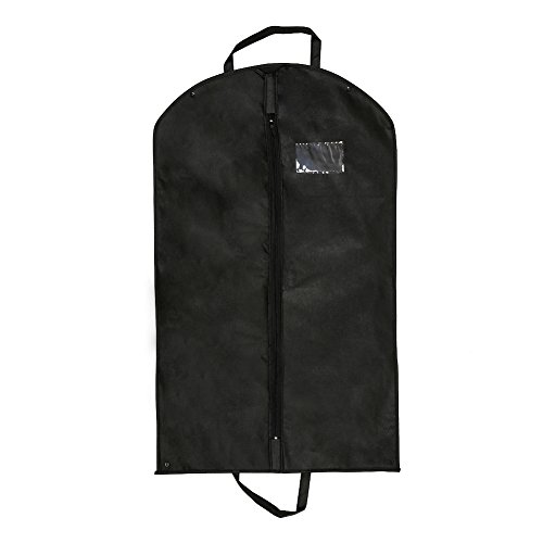 Housses de Protection, Housse de Vêtements, Housse de voyage, Imperméable Pliable à poignée, pour Vêtements/Costumes/Manteaux/pantalons, Noir 60x100 cm