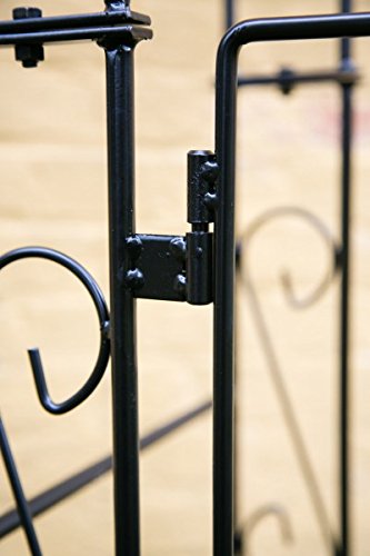 Rosenbogen 12mm Eisen! B: 140cm Schwarz mit Türen / Tor - 3