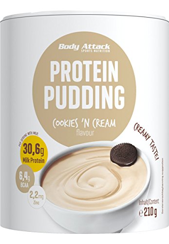 Preparado para hacer Natillas Proteicas de Cookies & Cream Body Attack 210g
