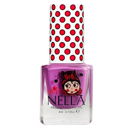 Miss Nella Little Poppet Special Purple Nail Polish for Kids with Peel-off Water Based Formula by MissNella