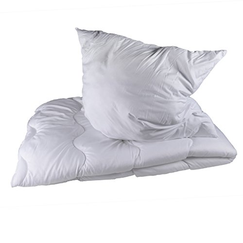 Premium Steppbett Steppbettdecke 135 x 200 cm im Set mit Kopfkissen 80 x80 cm für Allergiker geeignet - 2
