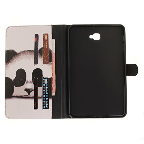Galaxy Tab A 10.1 Hülle Case,Galaxy Tab A 10.1 Ledertasche,Ukayfe Muster Schutzhülle Leder Tasche für Samsung Galaxy Tab A 10.1 Zoll SM-T580N SM-T585N,Malerei Süße Panda Muster Slim Fit Folio PU leder Flip Cover im Bookstyle Kunstleder Schutzhülle Cover Tasche mit Ständer für Samsung Galaxy Tab A 10.1 Zoll SM-T580N SM-T585N mit 1 x Schwarze Eingabestift (Panda) - 6