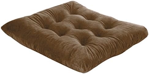 SIMPVALE - Set of 6 Chair Cushions - Corduroy Thickened Seat Padded - 38x38x4cm - Garden and Dinning room, Outdoors (Khaki)