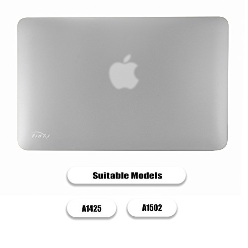 tinxi® Zweiteilige Matte Gummierte Harte Schutzhülle für Apple Macbook Pro Retina 13,3 Zoll (Modell A1425 A1502) Hülle Cover Schale Schutz Hülle Tasche Etui Case Shell Hard Plastik transparent mattiert weiß (Passt nicht für Macbook Pro 13.3 zoll A1278) - 2