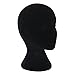 JaneDream Vivid Styrofoam Foam Mannequin Manikin Head Model Wigs Cap Display Stand Black (Female)
