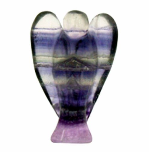 GeoFossilsCNG-Pendants Multi Fluorite Angel Carving