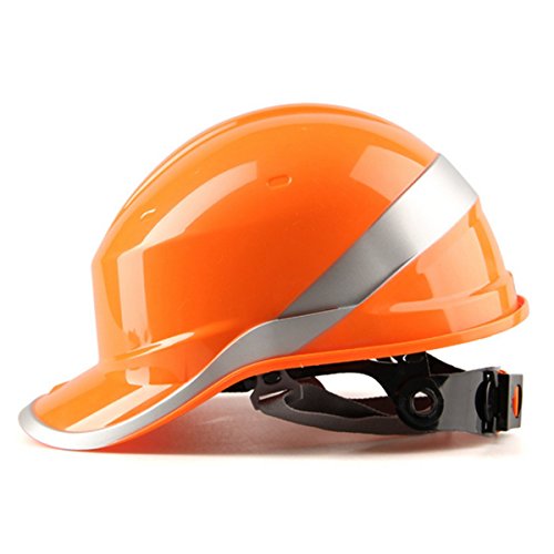 KUNSE Diamond V Hard Hats Safety Work 8 Point Vented Construction Ratchet Helmets New-Orange