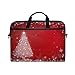 Produktbild Ahomy 14-15,4 Zoll Laptop-Tasche, roter Weihnachtsbaum Stern Canvas Stoff Laptop Tasche Bussiness Handtasche mit Schultergurt für Damen und Herren