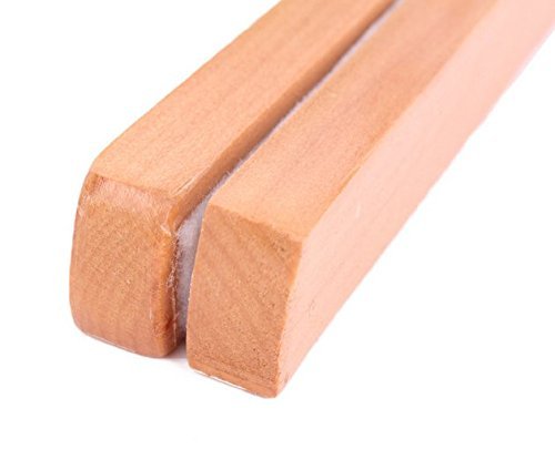 Tosnail Kleiderbügel aus Holz, Hosenbügel, 10 St. Hosenspanner, mit Filzeinlage, 30 cm lang, 16 mm hoch - 6
