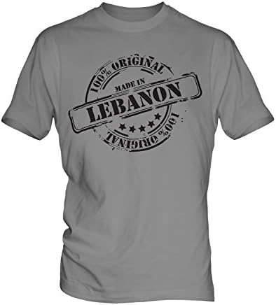 Made In Lebanon - Mens T-Shirt Top, Size 2X-Large, Colour Fondant