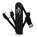 Produktbild thanly faltbar USB Kabel Ladekabel Datenkabel Sync Kordel mit 8 Pin Lightning & Micro USB & 30 Pin für Apple iPhone 6 Plus 6S Plus 5 5 C 5S 4 4S iPad mini Air Samsung Galaxy S7 S5 S3 HTC LG [2 Pack]