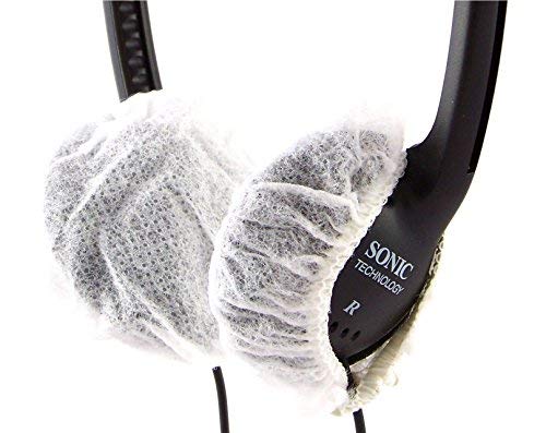 Almohadillas Fundas para superear  Amplificador de Auriculares (Solo Funda de Sonido Auriculares de Papel Desechables Sanitaria por Ejemplo sólo) 100 Unidades Fundas de Auricular