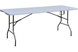 ‎JET-LINE Jet-Line® | klappbarer Gartentisch Nikolaus | 180x70x74 cm | Tragbarer Klapptisch aus Kunststoff | ideal für Garten, Terrasse, Camping, Balkon | Klapptisch mit Tragegriff | Campingtisch in Weiß