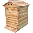Wooden Beekeeping Beehive Box with 7 Pcs Beehive Frame, Beekeeping Equipment Food Grade BPA