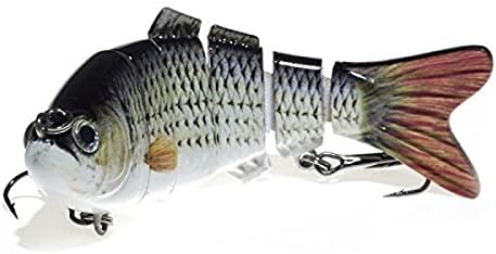 Gaining Fishing Lure 6 Segment Swimbait Crankbait Hard Bait Slow 10cm/4" 0.55oz/15.5g Lifelike Multi-Jointed Pike Fishing Lure Hard Bait Fishing Hook Fishing Tackle