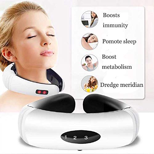 Masajeador de cuello eléctrico para el cuello con tratamiento de vertebra cervical y acupuntura, terapia magnética, masajeador de cuello, relajante
