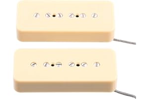 LYWS P90 Soap Bar Guitar Pickup Set Alnico 2 Magnets Vintage Tone Ivory