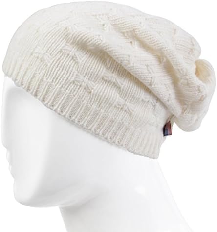 Blue United States ladies cashmere knitted Hat long Beanie beige BLD0421
