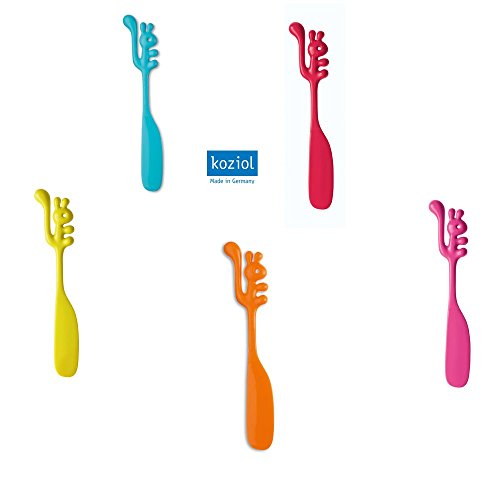 Koziol Yummi Streichlöffel Nutella Messer Brotaufstrich, Farbe:Orange